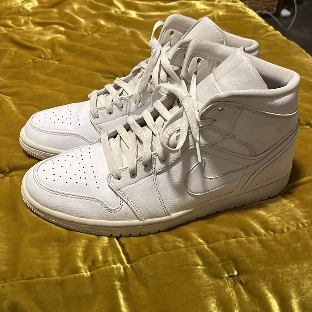 Jordan 1 White High-Top Sneakers